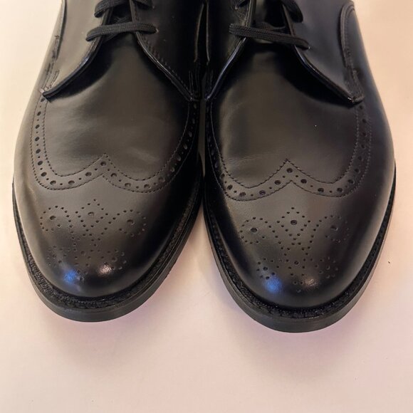 E.T. Wright Mens Black Leather Wingtip Dress Shoes Size 9 1/2 B - Picture 4 of 10